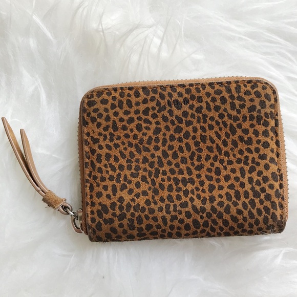 All Saints Handbags - ALLSAINTS Echo Mini Zip Wallet Leopard Print